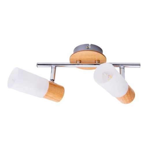 2 wall ceiling spot "Todtnau", metal, wood and plastic, E14, 39 cm long