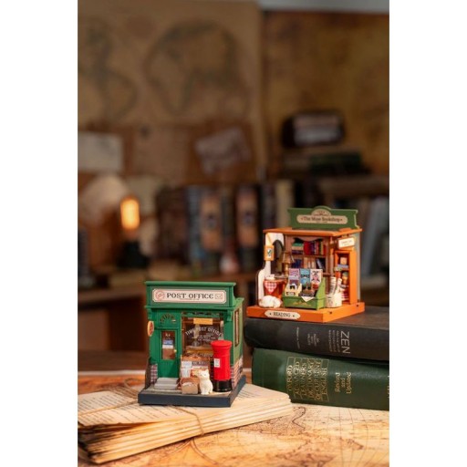 Robotime, DIY Huisje Centry Post Office, DS037, 9,5x9,5x12cm