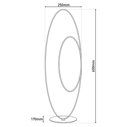LED table lamp h: 60cm white "Odrive"