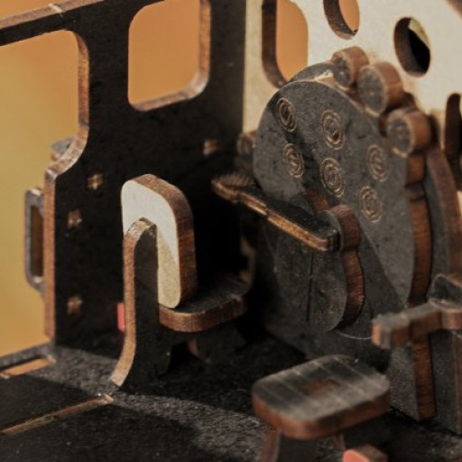 DIY 3D Wooden Model Construction Package, Steam Journey, Robotime, TGS01, 37.6x11.3x14.5cm