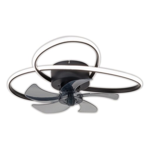 Die moderne LED Deckenleuchte "LECCIO" inklusive Ventilator, Nachtlichtfunktion, Dimmung und Lichttemperatureinstellung ist mit fest verbauten LEDs bestückt und hat einen ungefähren Øvon 58 cm.