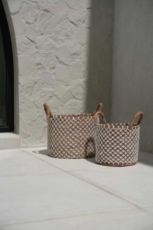 The Crossed Stitched Macrame Basket - L