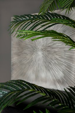 Zapp White Ribbed Wallpanel Square L