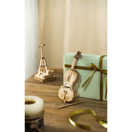 Robotime, 3D Houten Puzzel Muziekinstrument Cello, TG411, 7x7x20cm