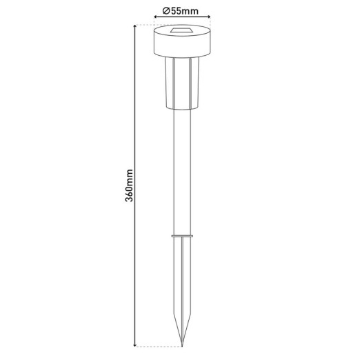 16er-Set LED-Solar-Erdspieß