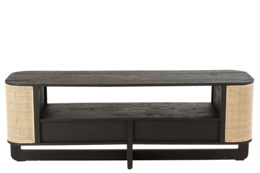 J-Line Molly TV cabinet - wood - natural/black - home accessories