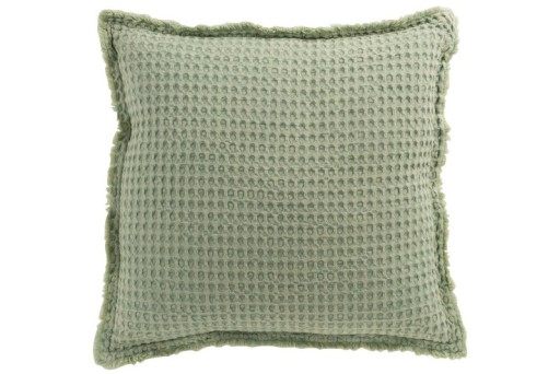 J-Line cushion Waffle pattern - cotton - light green