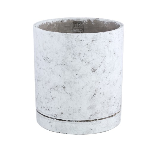 Vik Off White Cement Cylinder Pot Round XL