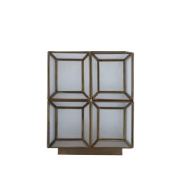 Layra White Milk Glass Table Lamp Antique Low