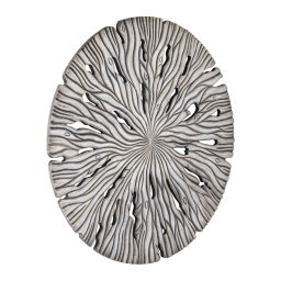 Bonte Cream MDF Wall Panel Wavy Carved Round L