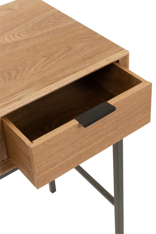 J-Line Console 3 Drawers Wood/Metal Natural