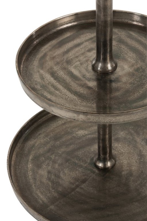 J-Line 3 Levels On Foot plateau - tray - metal - gray