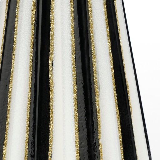 Decoratie Kerstboom - H40 x Ø9 cm - Glas - Wit, Zwart