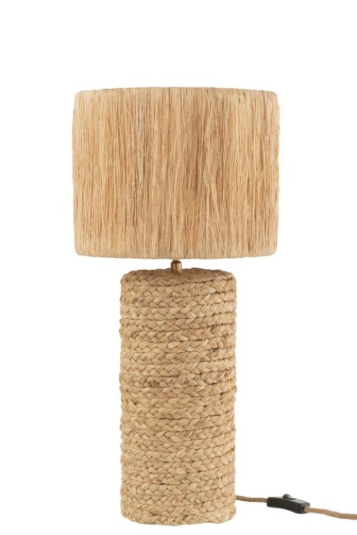 J-Line table lamp Banana leaves - jute - natural