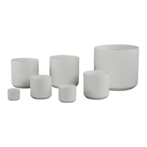 Fatima White Round Ceramic Pot XXL