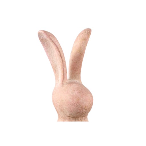 Remy Pink Cement Rabbit Head Shaped Statue L