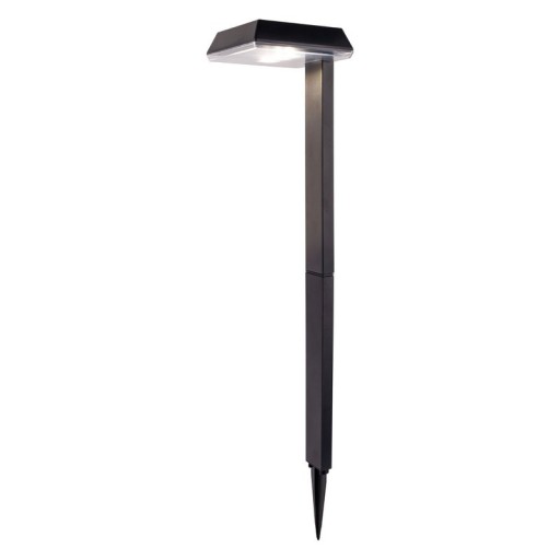 Solar decorative spit "Sigi", 79 cm high, plastic, black, integrated LEDs, warm white