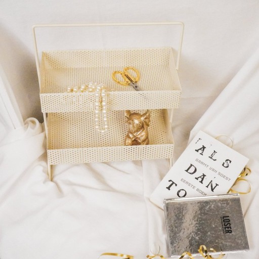 Shelves - Styling - Metal - 2 layers - Beige - 30x15x40cm