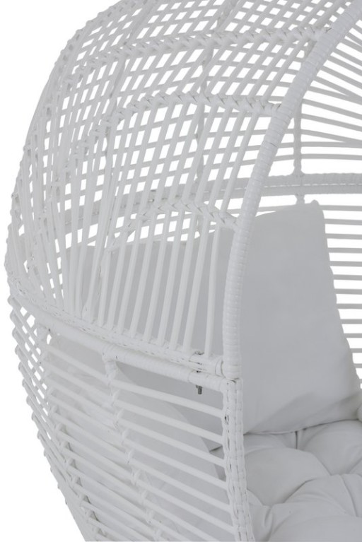 J-Line lounge chair Oval - steel - white