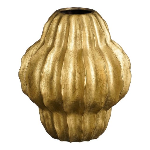 Altea Vase - H28 x Ø25 cm - Ceramic - Gold