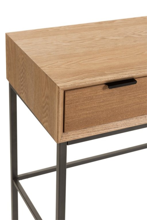 J-Line Console 3 Drawers Wood/Metal Natural