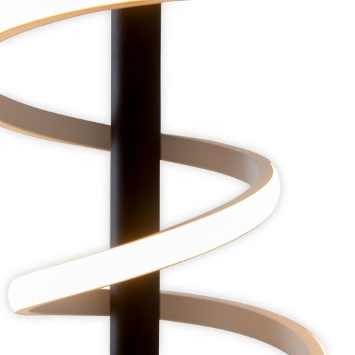 LED table lamp "Belleza", modern metal and plastic table lamp in black, and white, with firmly built -in LEDs, 50 cm high, lighting for living room, dining room, bedroom or office.