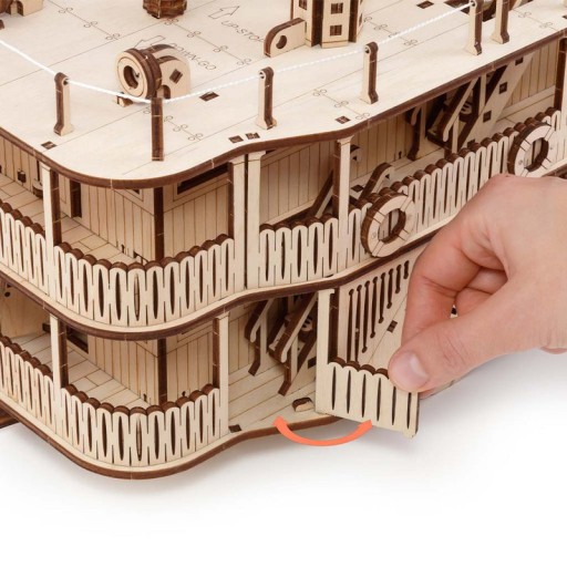 3D Wooden Puzzle Paddle River Princess Stemaer, Eco Wood Art, 3397, 35×20×22.5cm