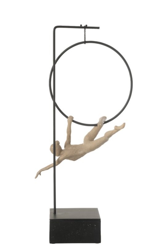 J-Line Gymnast Hoop Gamma Resin Beige/Black