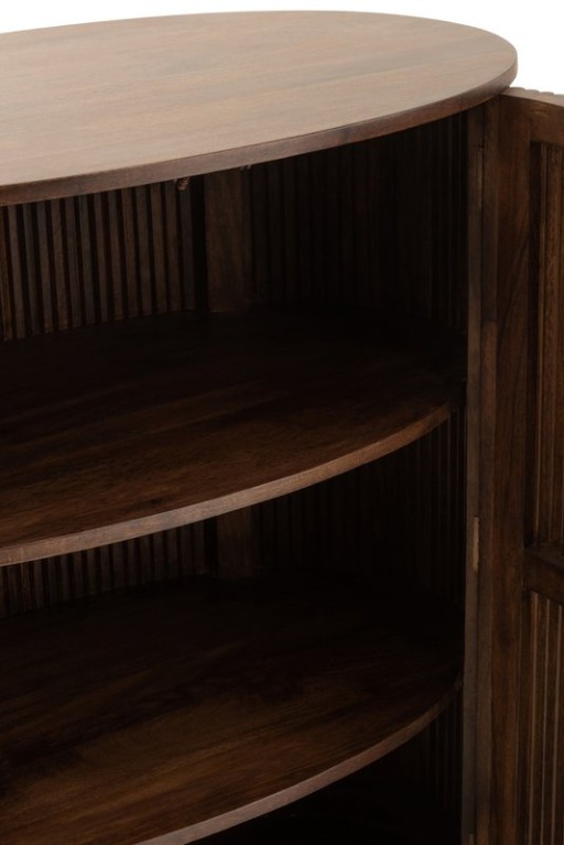 J-Line Cabinet Reyi Mango Wood Dark Brown