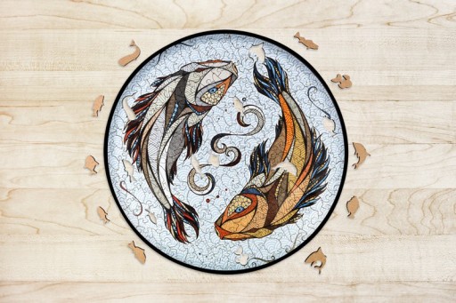 Eco Wood Art Wooden Jigsaw Puzzle Koi Kaper/ Kois size M, 2314, 28.5x28.5x0.5cm