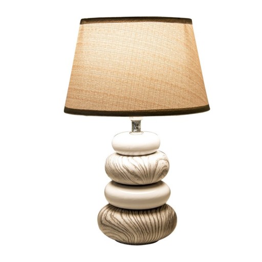 Ceramic table lamp "Stoney", modern., Ceramic table lamp in gray, with E14 socket, table lamp for dining room, living room, hallway or office, or as a bedside lamp, 31 cm high