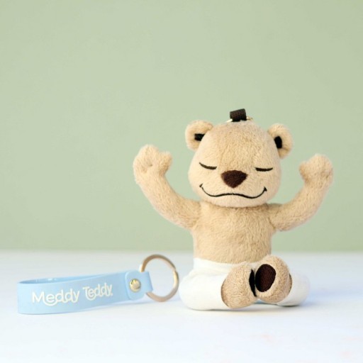 Meddy Teddy Keychain, Blue, 19cm excl. cord, w20-bs