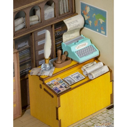 Robotime, DIY Huisje Centry Post Office, DS037, 9,5x9,5x12cm