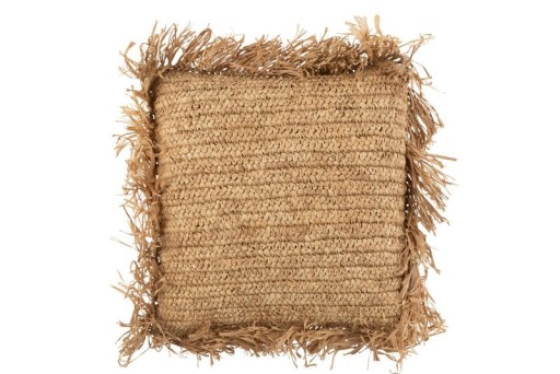 J-Line cushion Square Raffia - jute - natural - small