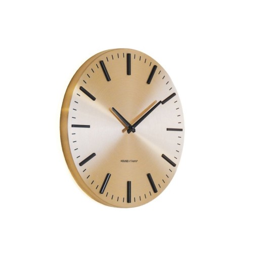 Wall Clock - Stripe - Metal - Gold/Black - 35,5x4x35,5cm