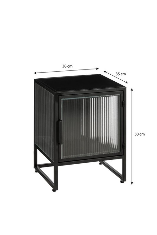 Clifton storage cupboard with doors - L38 x B35 x H50 cm - Metal - Black