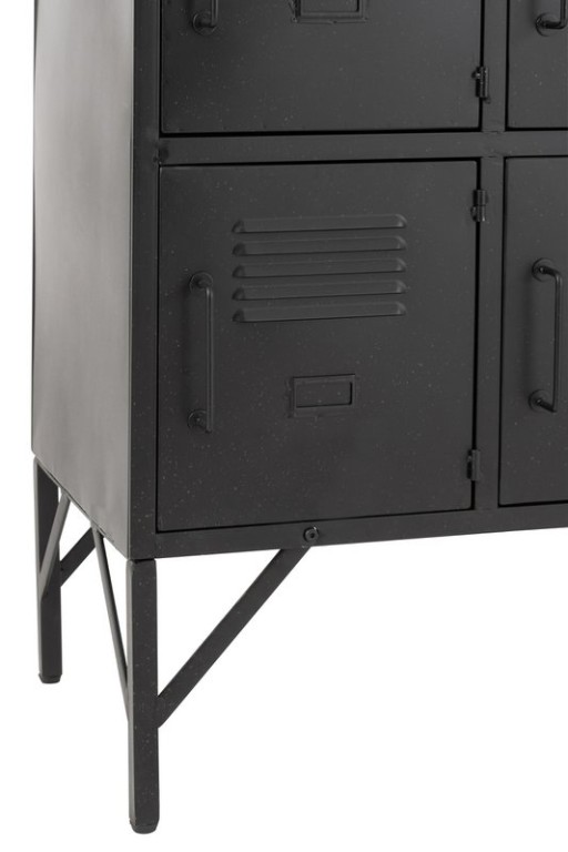 J-Line Cabinet 9 Doors Metal Black