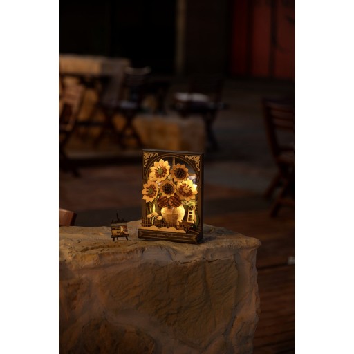 Robotime, 3D Houten Puzzel, Golden Sunflower, TH002, 16,5x8X21,5 cm