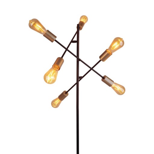 Standing lamp "Modo" made of black in black, versions in gold, E27 socket, floor lamp for living room, dining room, kitchen, hallway, hallway or office, 150 x 49 cm