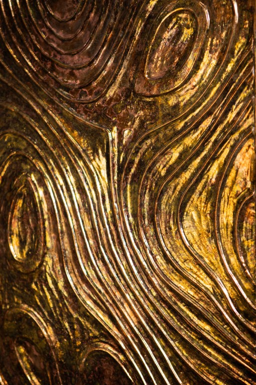 Connolly Oil Green Wood Rect Wall Panel L