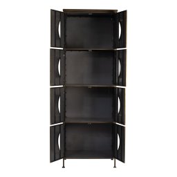 Cave Black Iron Cabinet High