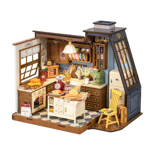 Robotime, DIY Huisje Kitchen, DG172, 22x15,x18,5cm