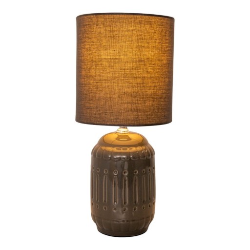 Ceramic table lamp "Erida", ceramic table lamp in gray, with E14 socket, for dining room, living room, hallway or office, table lights inside