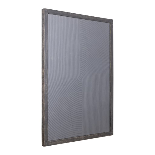 Elasah Black Wooden Rect Wall Panel Line Pattern