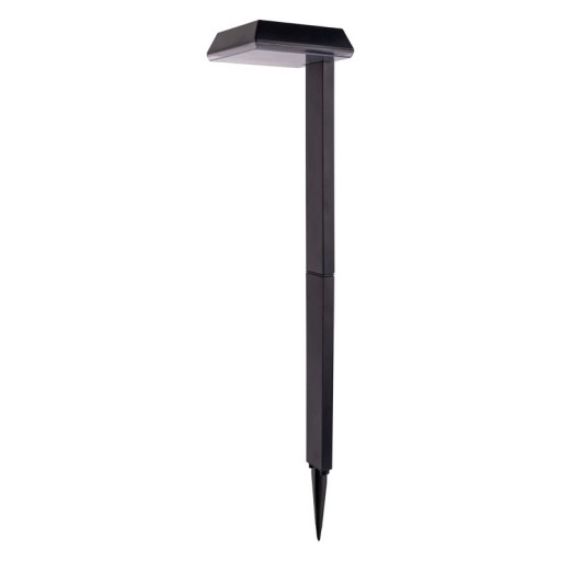 Solar decorative spit "Sigi", 79 cm high, plastic, black, integrated LEDs, warm white