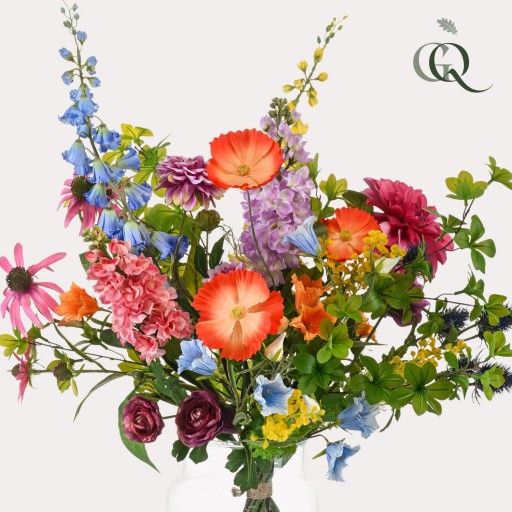 Kunstbloemen - Boeket XL - Electric Love - 90cm