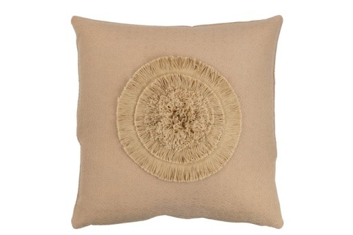 J-Line cushion Sun Square - polyester - beige