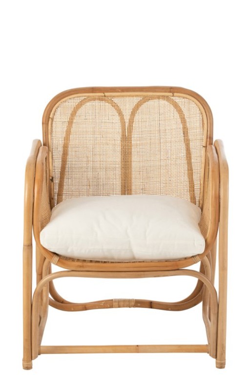J-Line chair + cushion Casablanca - jute - natural