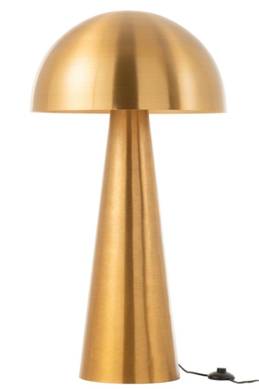 J-Line Lamp Mushroom Metal Matt Gold Extra Large