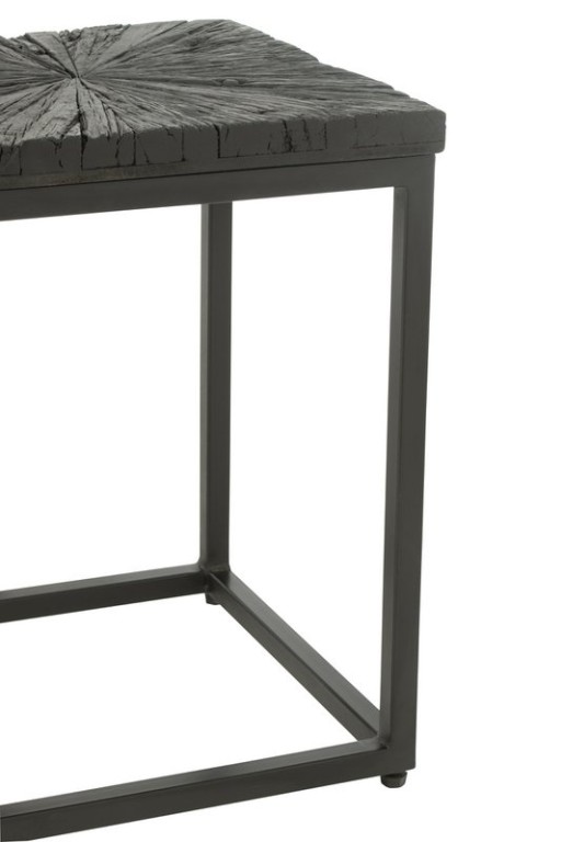 J-Line side table Shanil - wood/iron - black